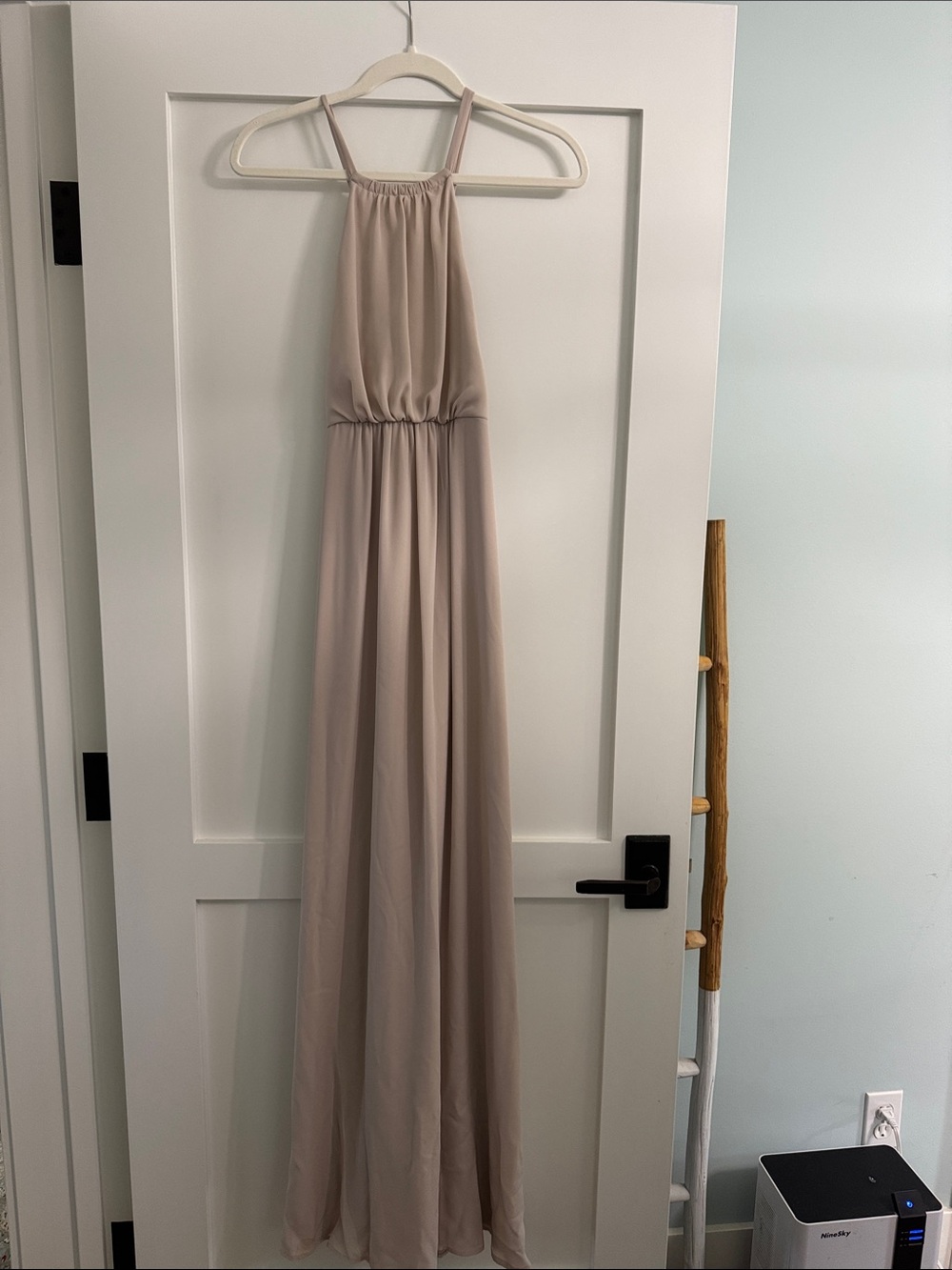 Show Me Your MuMu Nude Taupe Halter Maxi Dress